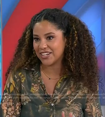 Arianna’s green floral blouse on Today
