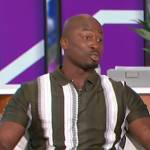 Akbar’s green stripe polo on The Talk