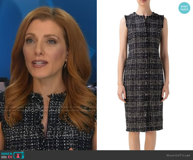 Akris Punto Fringe Tweed Sheath Dress worn by Julia Boorstin on Today