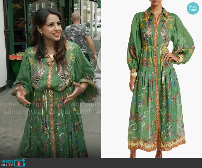 Alemais Birdie Dress worn by Ravinder Bhogal on CBS Mornings