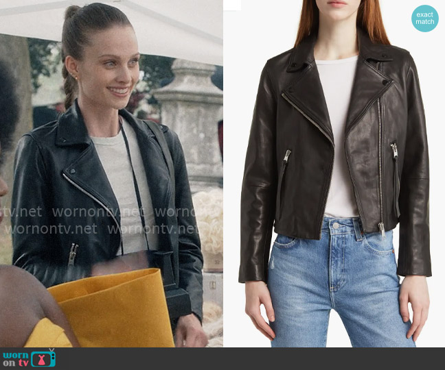 All Saints Dalby Jacket worn by Heather Billings (Hazel Graye) on American Horror Stories