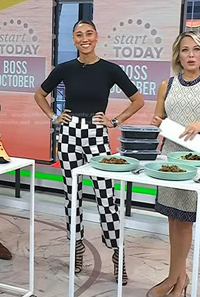 Ally’s checkered pants on Today