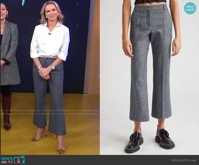 Altuzarra Fossett Tweed Flare Leg Pants worn by Dr. Jennifer Ashton on Good Morning America