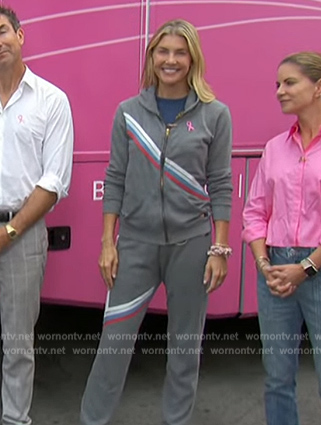 Amanda’s gray stripe hoodie on The Talk