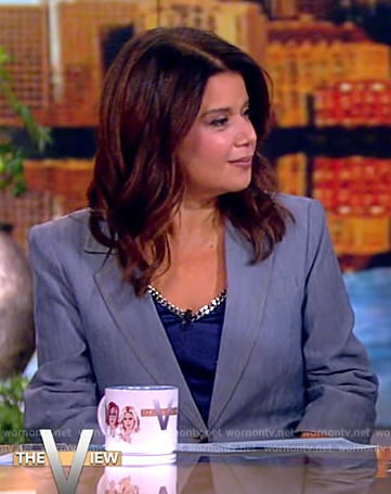 Ana’s blue chain trim cami on The View