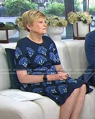 Anne Thompson’s blue printed midi dress on Today