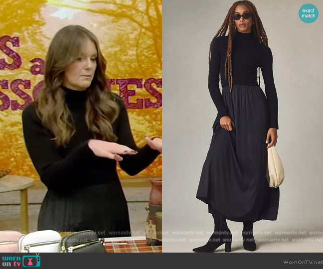 Anthropologie The Thea Twofer Sweater Dress worn by Monica Mangin on Live with Kelly and Mark