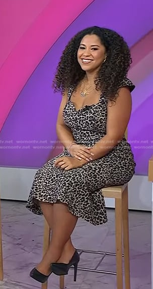 Arianna Davis’s leopard sweetheart dress on Today