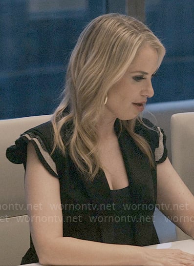 Ashleigh’s ruffle sleeve vest on American Horror Story