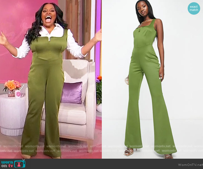 ASOS Corset Detail Jersey Jumpsuit worn by Sherri Shepherd on Sherri