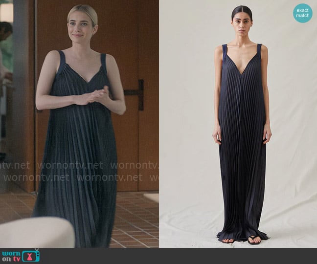 Attersee The Pleated Dress In Organza worn by Anna Victoria Alcott (Emma Roberts) on American Horror Story