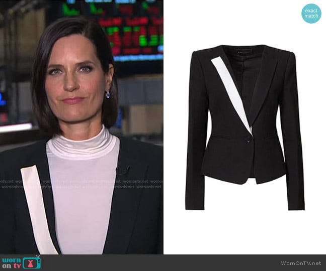 Bcbgmaxazria Marcelle Color Blocked Blazer worn by Contessa Brewer on NBC News Daily