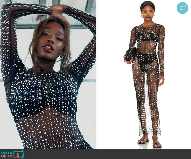 Beach Bunny Champagne Nights Mesh Dress worn by Vivian Lee Finch (Laura Kariuki) on American Horror Stories