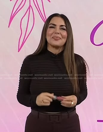 Bobbie’s black striped sweater on Today