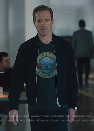 Bobby’s Guns n Roses graphic tee on Billions