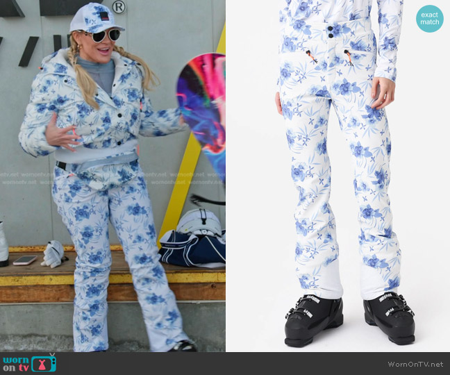 Bogner Fire + Ice x LoveShackFancy Ireen Ski Pant worn by Heather Gay on The Real Housewives of Salt Lake City