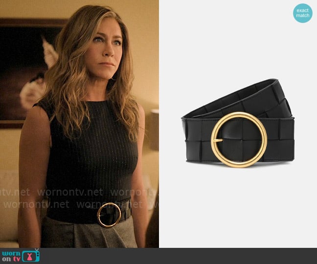 Bottega Veneta Leather Woven Belt worn by Alex Levy (Jennifer Aniston) on The Morning Show