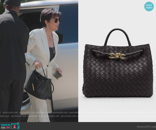 Bottega Veneta Medium Andiamo Bag worn by Kris Jenner (Kris Jenner) on The Kardashians