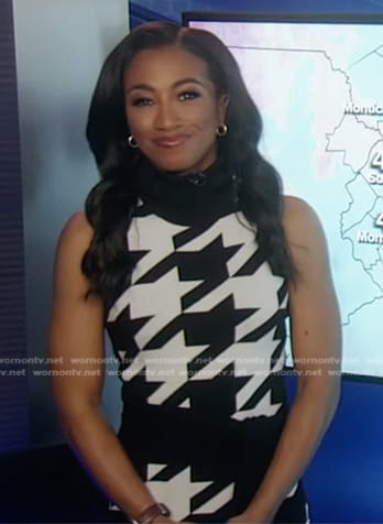 Brittany Bell’s houndstooth dress on Good Morning America