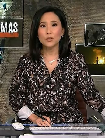 Vicky’s camo print jacket on NBC News Daily