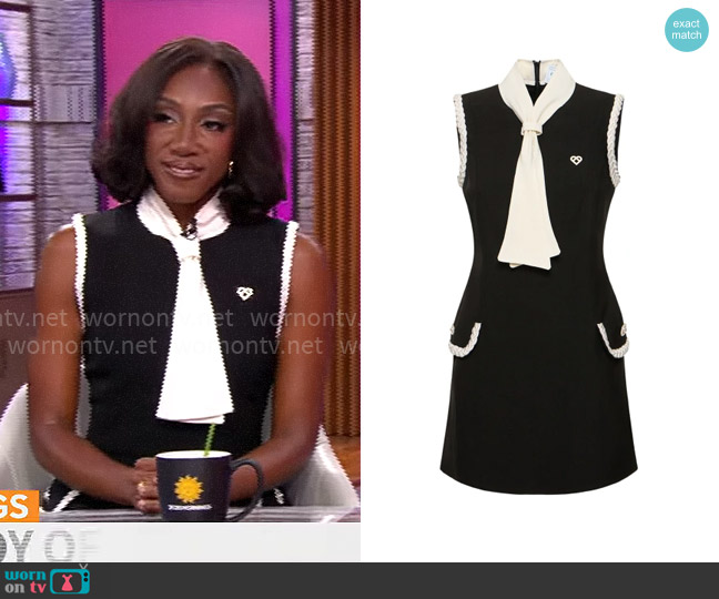 Casablanca Jacky Dress worn by Ziwe on CBS Mornings