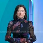Chloes black print mock neck dress on Today