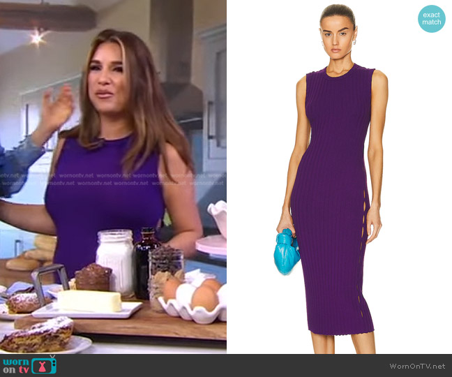 Cotton Citizen Capri Cut Out Tank Dress in Iris worn by Jessie James Decker on Good Morning America