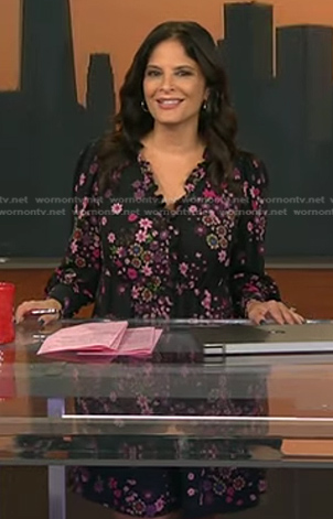 Darlene’s black floral dress on Today