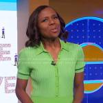 Deborah’s green ribbed polo dress on Good Morning America