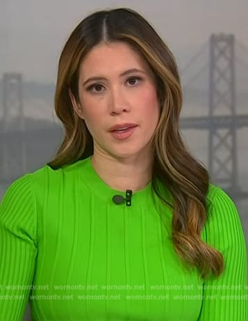 Deirdre’s green ribbed dress on NBC News Daily