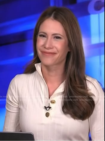 Deirdre’s white ribbed polo dress on NBC News Daily