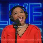 Deja Vu’s red piping dress on Live with Kelly and Mark