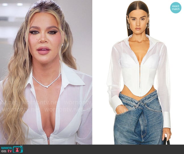 Dion Lee Grid Corset worn by Khloe Kardashian (Khloe Kardashian) on The Kardashians