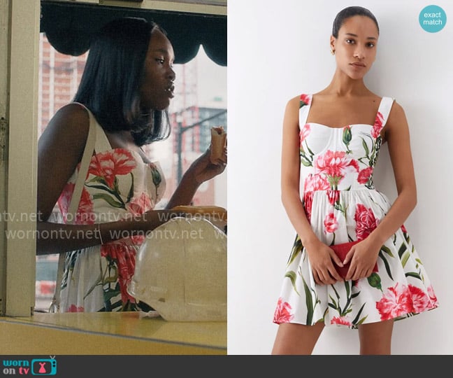 Dolce & Gabbana Happy Garden Dress worn by Vivian Lee Finch (Laura Kariuki) on American Horror Stories