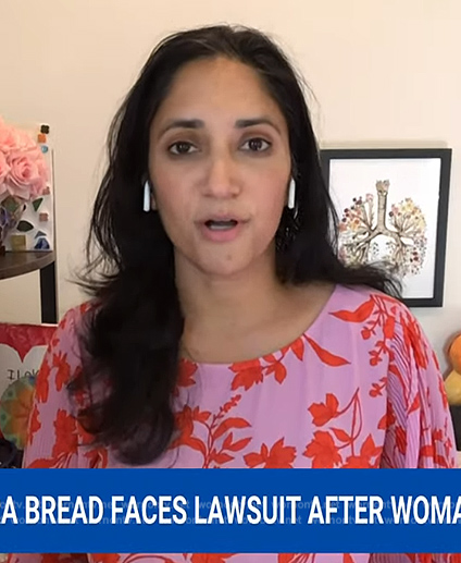 Dr. Kavita Patel’s pink floral top on NBC News Daily