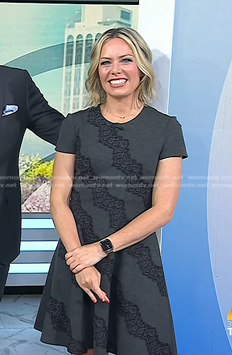 Dylan’s grey lace panel dress on Today