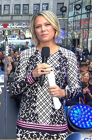 Dylan’s white floral long sleeve dress on Today
