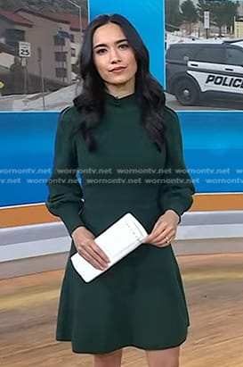 Emilie’s green puff sleeve dress on Today