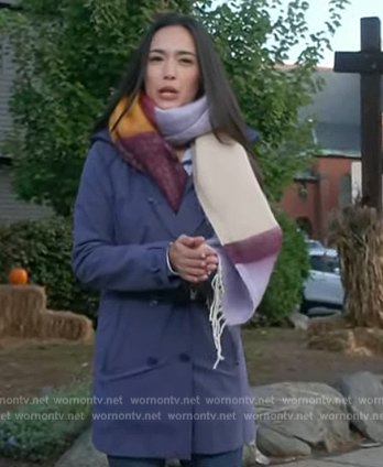 Emilie’s purple belted coat on Today