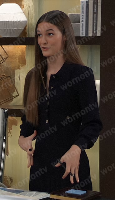 Esme’s black button up dress on General Hospital