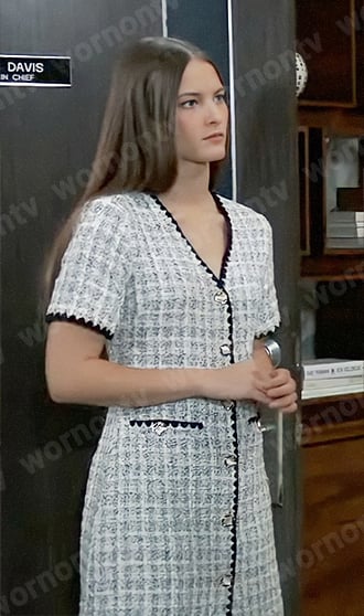 Esme’s tweed button front dress on General Hospital