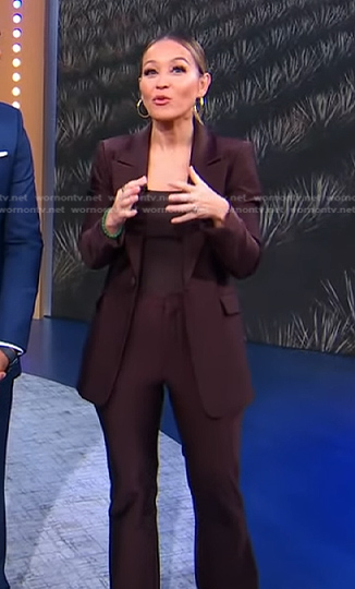 Eva’s brown pant suit on Good Morning America