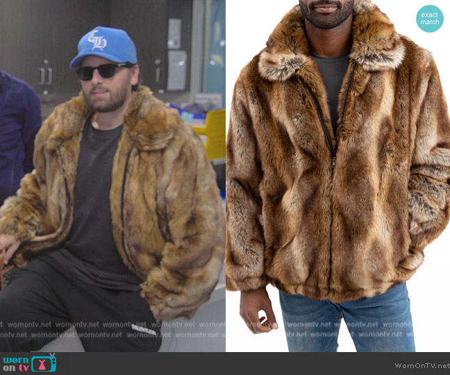 Fabulous Furs Faux-Fur Bomber Jacket worn by (Scott Disick) on The Kardashians
