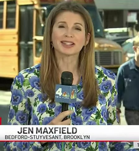 Jen Maxfield’s floral print blouse on NBC News Daily