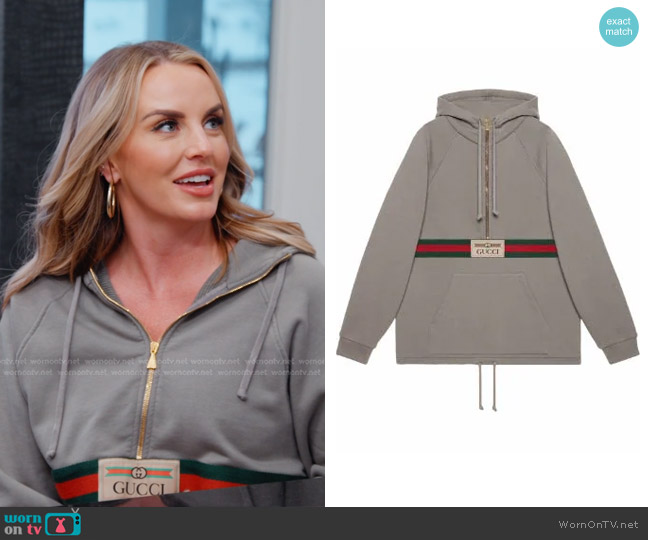 Gucci Logo-Patch Long-Sleeve Hoodie worn by Whitney Rose on The Real Housewives of Salt Lake City