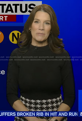Heather’s black houndstooth dress on Good Morning America