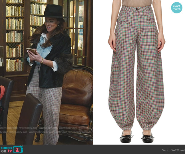 Henrik Vibskov Pink Amaretti Trousers worn by Brynn Whitfield on The Real Housewives of New York City