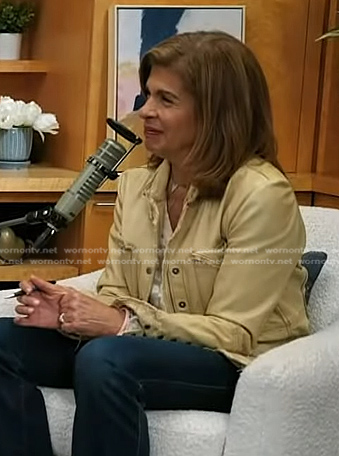 Hoda’s beige leather jacket on Today
