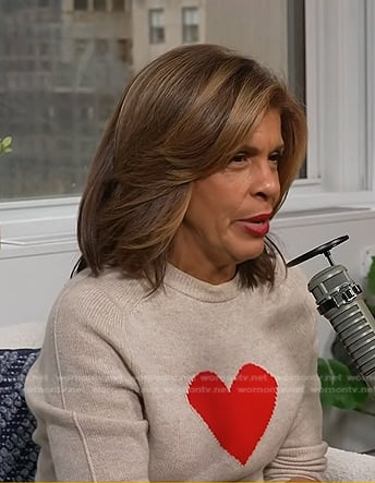 Hoda’s heart print sweater on Today