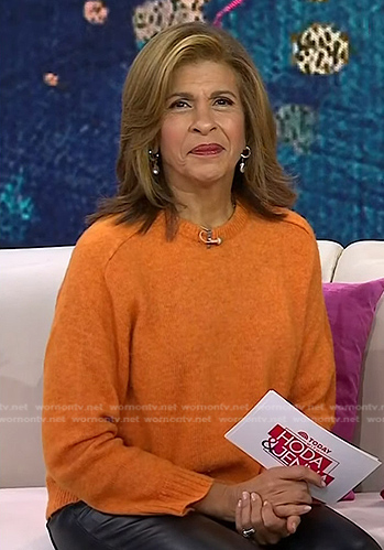 Hoda’s orange sweater on Today